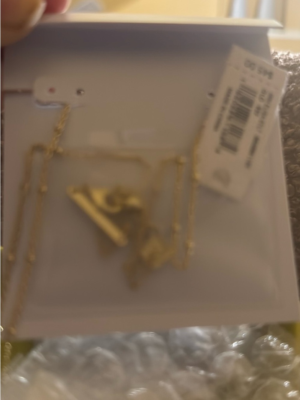 Kendra Scott Gold Necklace with Lavender Oval Stone - Picture 3 of 3